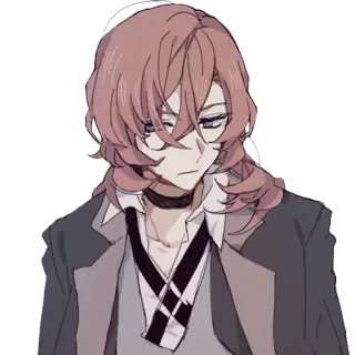 🙁 Chuya Nakahara Bungou Stray Dogs Anime, Manga, Charakter, Brünette, BSD, Bungou Stray Dogs telegram sticker