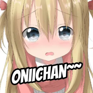 🥺 ONIICHAN~~ anime, manga, oniichan, cute, girl telegram sticker