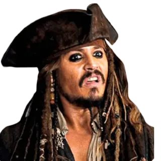😝 Jack Sparrow Pirates of the Caribbean 잭 스패로우, 해적, 선장, 영화, 캐릭터, 캐리비안의 해적 whatsapp sticker