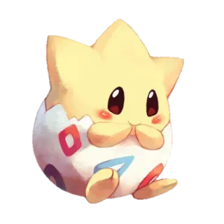 😊 Togepi Pokemon Togepi, Pokemon, cute, yellow, baby pokemon, egg, anime telegram sticker