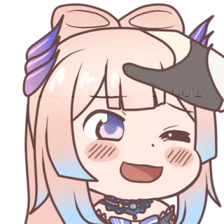 🥰 Kokomi HOT Kokomi, palmadita en la cabeza, lindo, anime, chibi telegram sticker