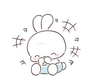 🐰 安靜 Hase, Kaninchen, niedlich, kawaii, chinesisch telegram sticker