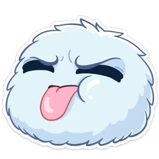 😝 Poro League of Legends 魄罗, lol, 英雄联盟, 可爱, 舌头 telegram sticker
