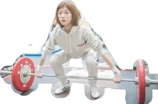 🏋 haltérophilie, exercice, fitness, sport, femme, athlète telegram sticker