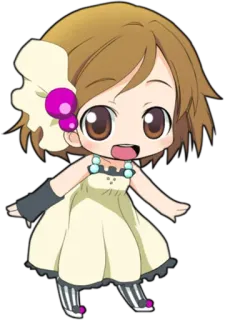 😃 Аниме, Чиби, Девушка, Мультфильм, Персонаж telegram sticker