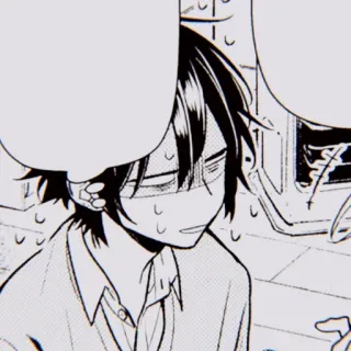 🖇 动漫, 漫画, 汗, 疲惫 whatsapp sticker