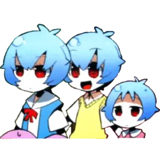 🔹 Rei Ayanami Neon Genesis Evangelion Anime, Manga, Dibujos animados, Fanart, Lindo telegram sticker