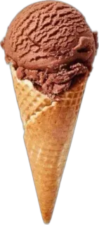 🌟 ice cream, chocolate, cone, dessert, sweet telegram sticker