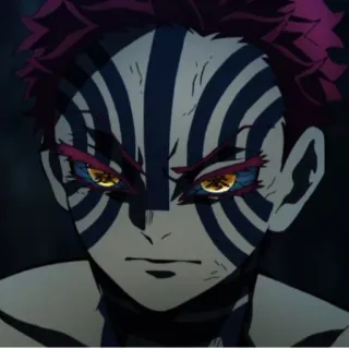 😡 Akaza Demon Slayer аниме, демон, аказа, клинокрассекающийдемонов, персонаж, стикер telegram sticker