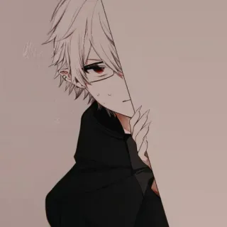 🤍 anime, manga, character, boy, cartoon, art whatsapp sticker