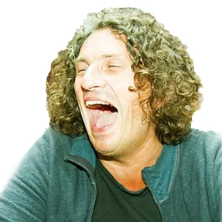 😂 мужчина, кудрявые волосы, смех, лицо, выражение telegram sticker