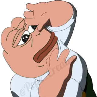 🐸 Pepe the Frog Pepe, Grenouille, Meme, Meme Internet, Dessin animé telegram sticker