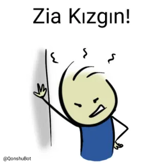 😡 Zia Kızgın! stick figure, cartoon, angry, frustrated telegram sticker
