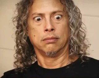 😳 Kirk Hammett kirk hammett, metallica, chitarrista, musicista, rock telegram sticker