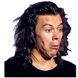 ❗ Harry Styles harry styles, chanteur, célébrité, pop star, tête drôle, mème telegram sticker