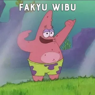 ⚫ Patrick Star Spongebob Squarepants FAKYU WIBU patrick, spongebob, insulto, animato telegram sticker