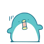 😱 słodki, pingwin, zwierzę, kreskówka, kawaii, chibi telegram sticker