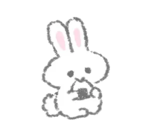🥄 lapin, lapinou, mignon, animal, dessin animé telegram sticker