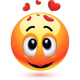 😍 Emoji, Szczęśliwy, Miłość, Serca, Twarz telegram sticker