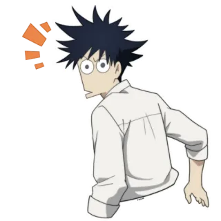 😳 Anime, Personaje, Impactado, Expresión, Emoción, Dibujo animado whatsapp sticker