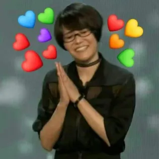 😍 love, heart, hearts, person, woman, thank you, gratitude telegram sticker