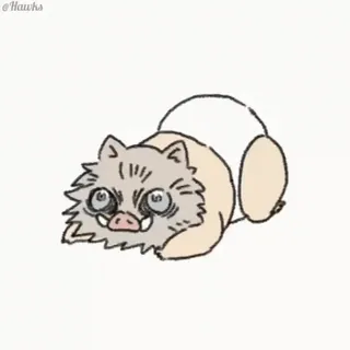 🍑 Inosuke Hashibira Demon Slayer anime, demon slayer, inosuke, cute, chibi, cartoon telegram sticker