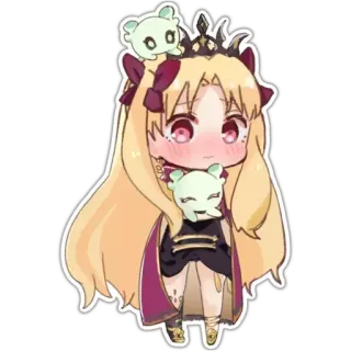 😳 Anime, Chibi, Mignon, Personnage, Illustration, Kawaii telegram sticker