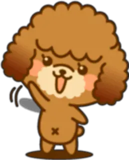 👋 cão, desenho animado, animal, adesivo, fofo telegram sticker