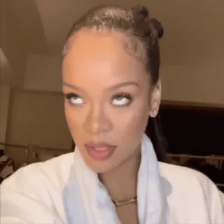 ๐ Rihanna Rihanna, singer, celebrity, woman, meme whatsapp sticker