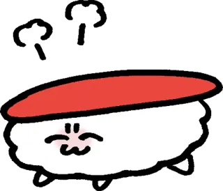 👎 sushi, comida, fofo, kawaii, comida japonesa whatsapp sticker