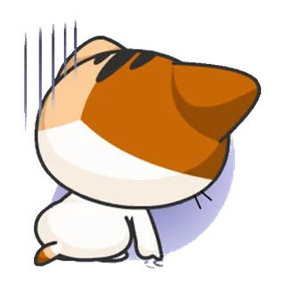 😔 mèo, buồn, hoạt hình, nhãn dán telegram sticker