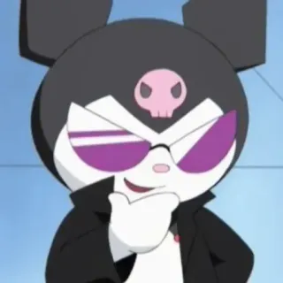 💕 Kuromi kuromi, sanrio, anime, dibujos animados, personaje telegram sticker
