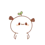 😠 可爱, 生气, 植物, 脸, 表情符号 whatsapp sticker