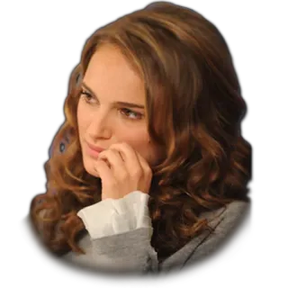 🤔 Natalie Portman Natalie Portman, actress, celebrity, woman, portrait, person telegram sticker