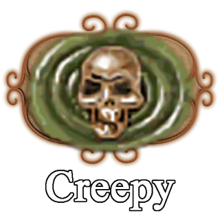 💀 Creepy schedel, spookachtig, Halloween, griezelig telegram sticker