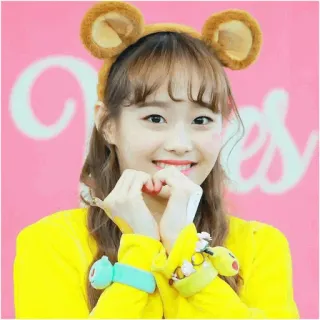 🍓 kpop, 여자, 귀여운, loona, 한국, 아이돌, 곰, 하트 telegram sticker