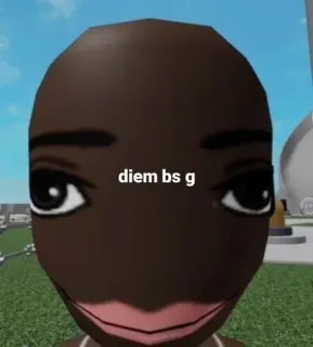 😷 Roblox diem bs g roblox, meme, avatar, funny, gaming, roblox character, reaction telegram sticker