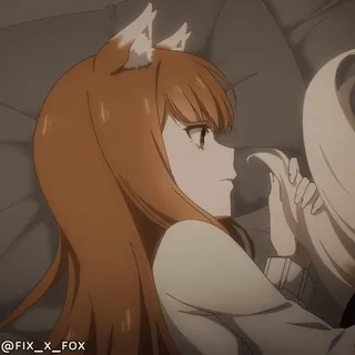 🤨 Holo Spice and Wolf @fix_x_FOX whatsapp sticker
