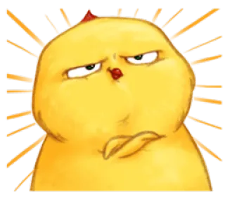 🐔 Huhn, wütend, Cartoon, Vogel, gelb, Ausdruck telegram sticker