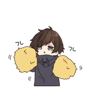 ☺️ フレフレ tifo, pon pon, anime, manga, carino telegram sticker