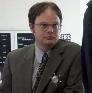 🗞 Dwight Schrute The Office polizei, sheriff, dwight, schrute, the office, fernsehen telegram sticker
