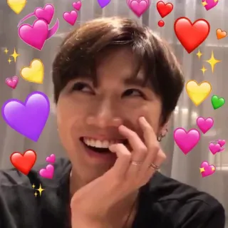😍 cuori, faccina sorridente, felice, amore, persona, gioioso telegram sticker