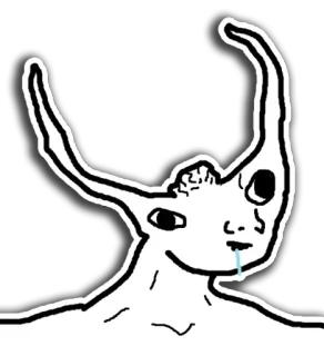 🤤 Wojak Soyjak, Meme, Personnage, Internet, Réaction telegram sticker