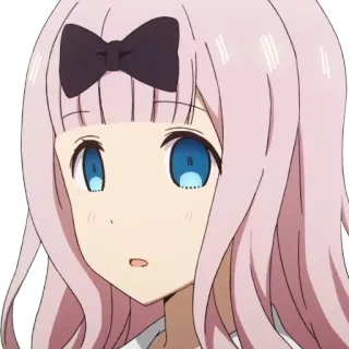 😯 Chika Fujiwara Kaguya-sama: Love Is War Anime, Chika, Kaguya-sama, Love is War, Hoạt hình, Tóc hồng, Kawaii whatsapp sticker