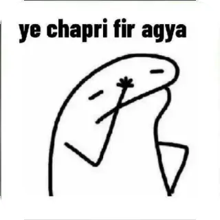 🖼 ye chapri fir agya スラング, 侮辱, 棒人間 telegram sticker