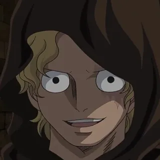 🔥 Sabo One Piece Sabo, One Piece, Anime, Com capuz, Sorriso malicioso telegram sticker