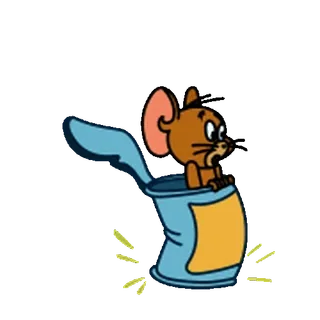 😊 Jerry Mouse Tom and Jerry desenho animado, rato, lata, animado, personagem, animal whatsapp sticker