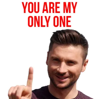 😄 YOU ARE MY ONLY ONE amore, relazione, romantico, frase, uomo, espressione telegram sticker