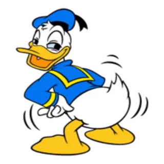 😃 Donald Duck hoạt hình, vịt, disney, nhân vật, hoạt họa, hài hước telegram sticker