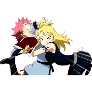 ❤ Natsu Dragneel Fairy Tail Anime, Fairy Tail, Natsu Dragneel, Lucy Heartfilia, Engraçado, Desenho animado, Adesivo telegram sticker